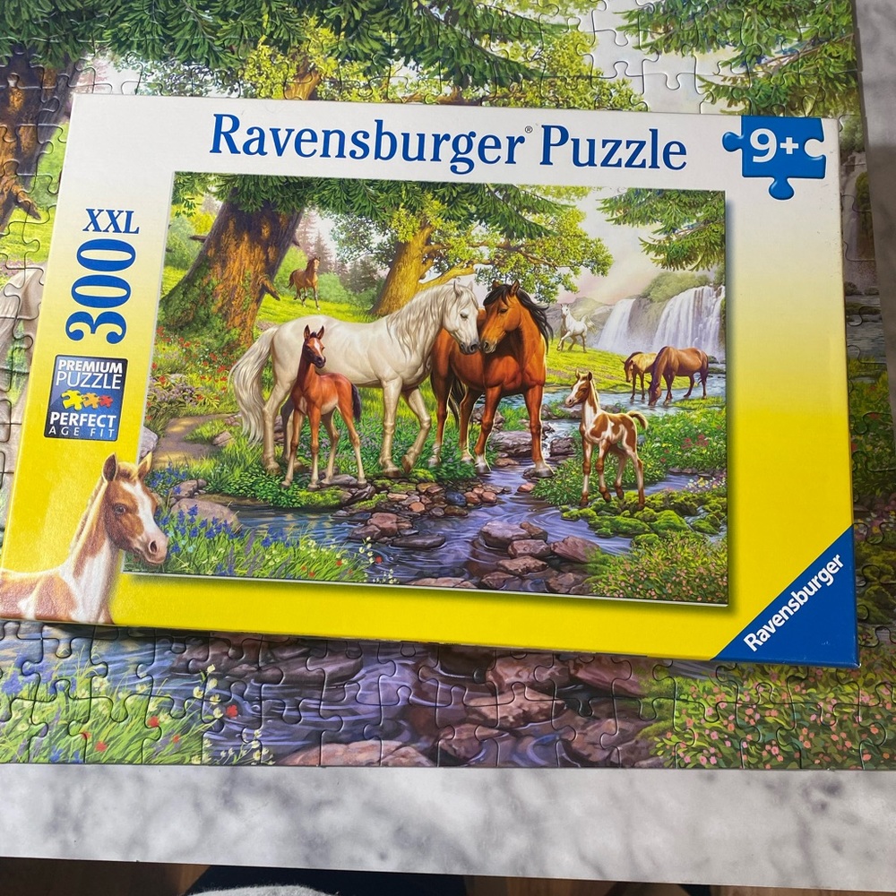 Ravensburger 12904 horses by stream 300 piece puzzle